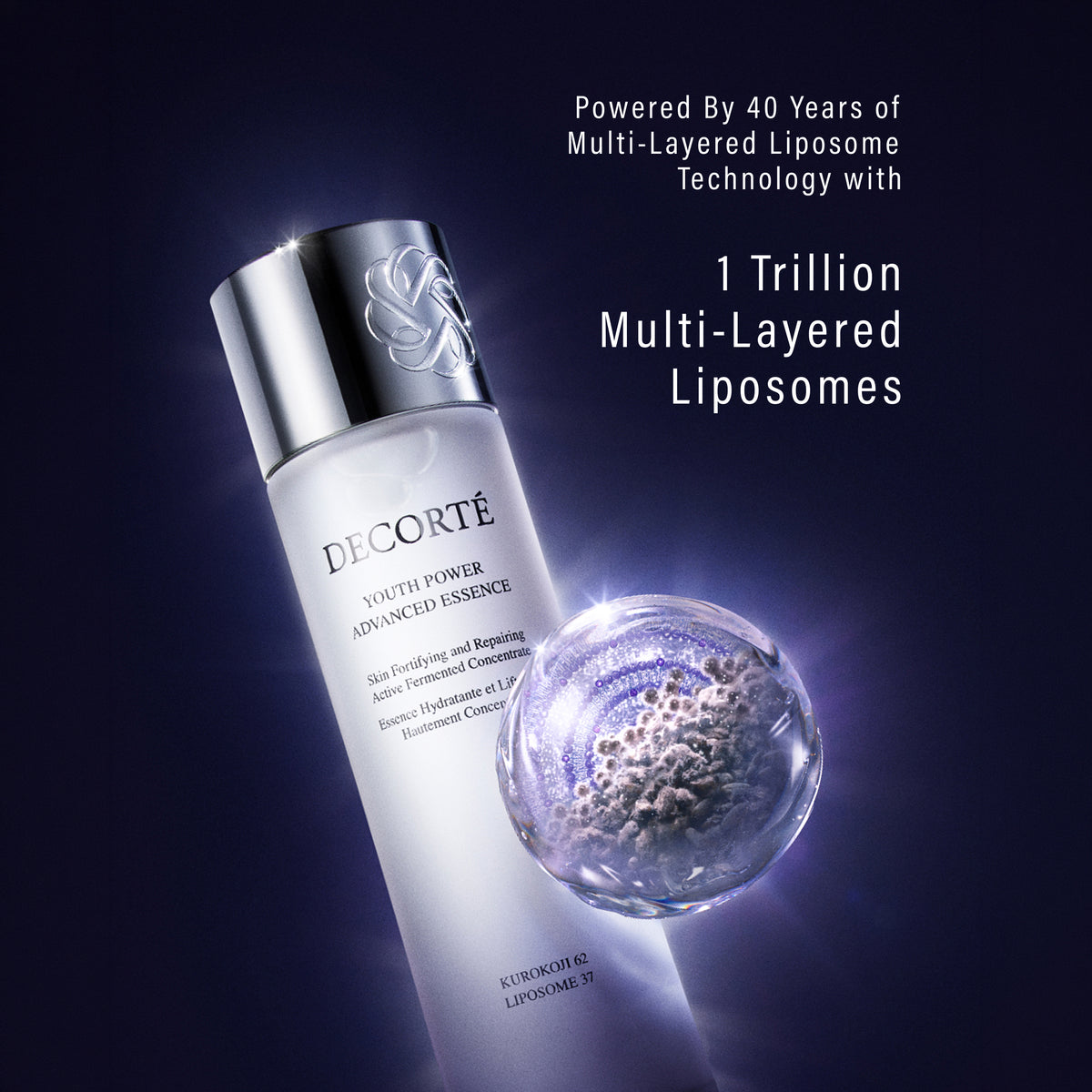 Powered By 40 Years of Multi-Layered Liposome Technology with 1 Trillion Multi-Layered Liposomes.
