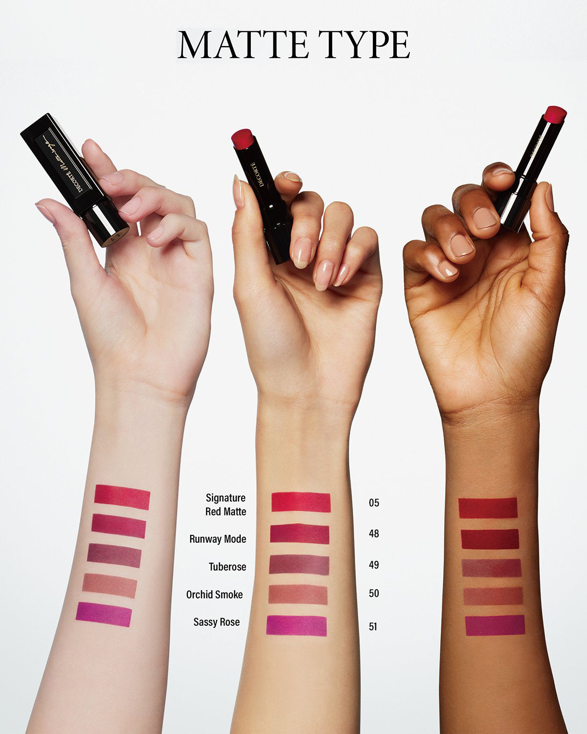 DECORTÉ The Rouge Lip Stick 3本セット ROUGE DECORTÉ Matte